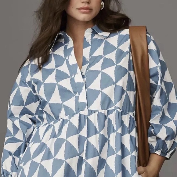 The Bettina Tiered Shirt Dress by Maeve Size 2X Pockets - Picture 4 of 6